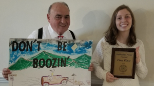 Mr. Sabbadino with Claire Swartz, winner of the 2019 SCDTSEA poster contest.